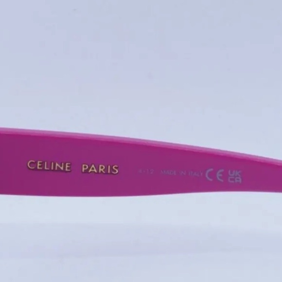 NWOT CELINE shield MIRROR PINK SUNGLASSES - Picture 7 of 14